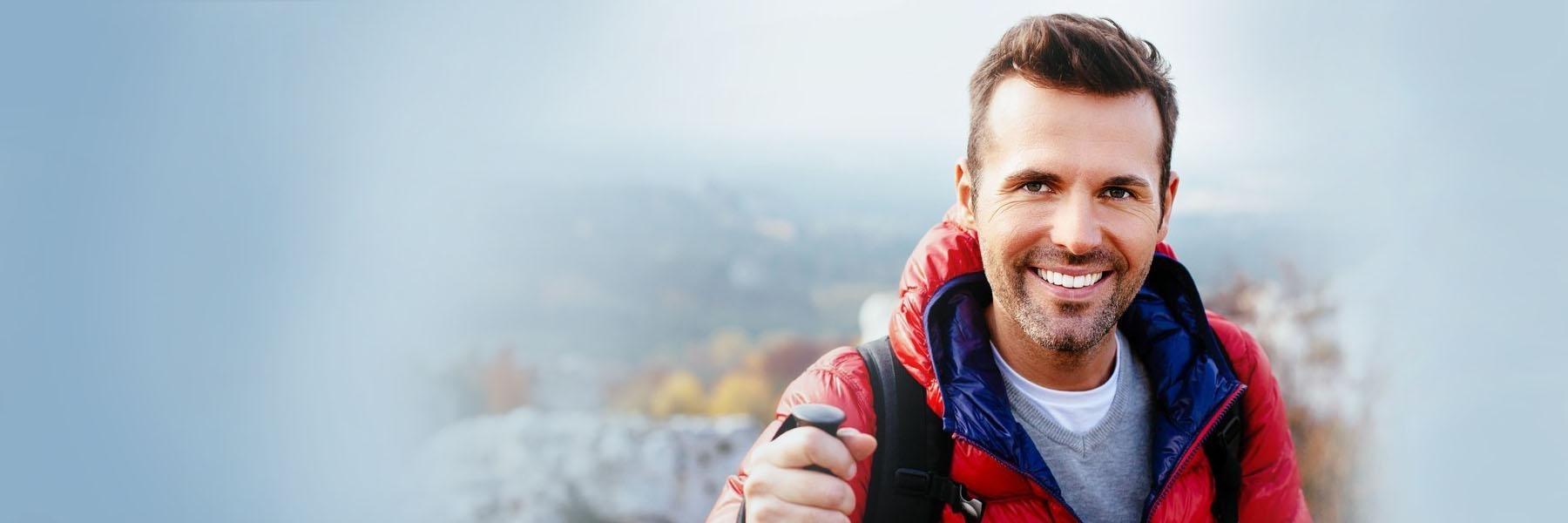 Man Hiking | Clinton Township Periodontal Care