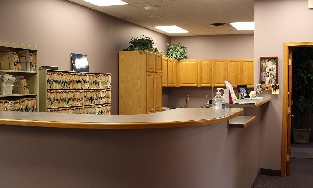 Reception Desk at Clinton Township office